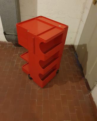 CARRELLO BOBY ROSSO DI JOE COLOMBO PER KARTELL