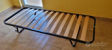rete letto singolo a doghe e con ruote