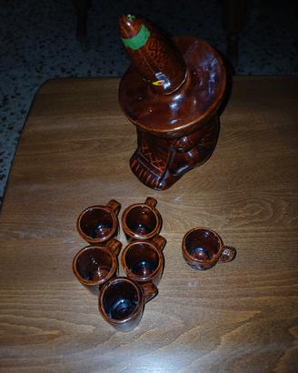 Servizio liquore Messicano vintage incompleto