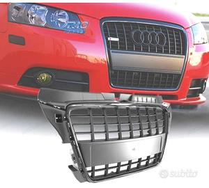 GRIGLIA AUDI A3 8P 8PA 08-12 LOOK S LINE NERO LUCI