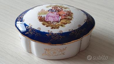 Portagioie Vintage Porcellana Blu Cobalto KA  