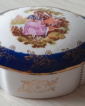 Portagioie Vintage Porcellana Blu Cobalto KA  