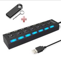 Multipresa Usb 2.0 a 7 Porte + Chiavetta Usb da 64