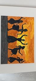 Disegno di danza indiana 