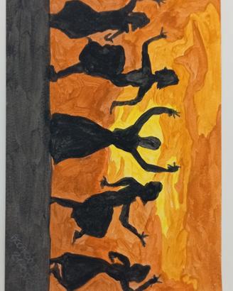Disegno di danza indiana 
