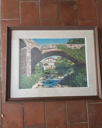 Dipinto ponte Romano Sestri Levante