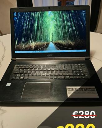 ACER ASPIRE 17.3" - PARI AL NUOVO - SSD 500GB EVO,
