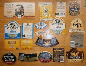 Etichette di birra diverse, da collezione