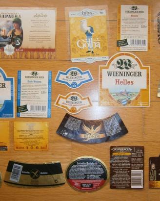 Etichette di birra diverse, da collezione