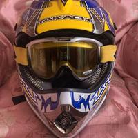 Casco motocross con occhialini Ufo plast