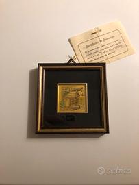 Miniatura “L.Vitali” dipinta mano su foglia oro985