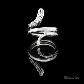 DAMIANI ANELLO ORO BIANCO 18 KT BRILLANTI 0.38 CT