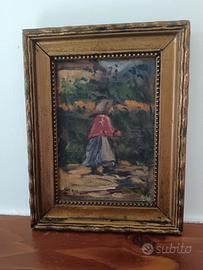 Sandor Moric, dipinto olio su cartoncino 