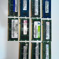 Banchi RAM Sodimm DDR3 4GB, 2GB, PC portatili