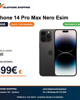 Apple iPhone 14 Pro Max 128GB Nero Esim