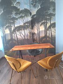 Desk/tavolo +poltrone velluto 