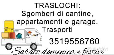 Traslochi,sgomberi,montaggio e smontaggio