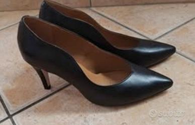 Décolleté Caprice nere punta tonda - Tacco 9 cm