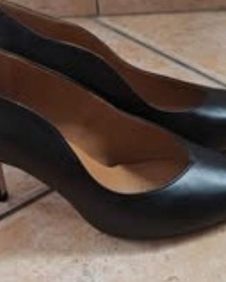 Décolleté Caprice nere punta tonda - Tacco 9 cm