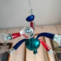 lampadario colorato  murano venezia
