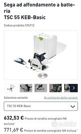 FESTOOL sega TSC 55 KEB-Basic + T18