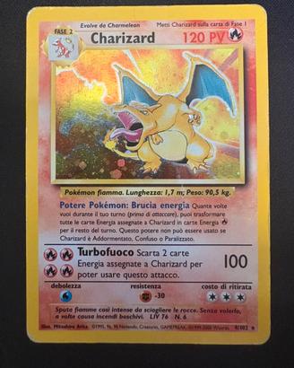 Pokémon Charizard Holo Set Base 4/102 ITA