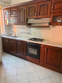 Cucina rustica completa in legno rovere