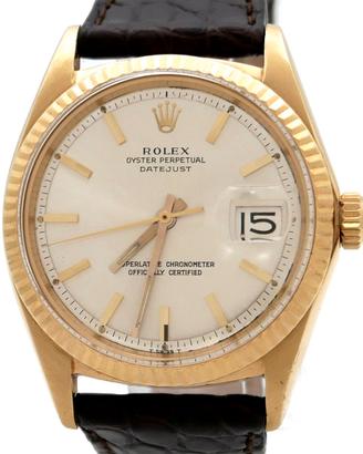 Rolex Date Just 36 ref. 1601 Automatic Oro Pelle