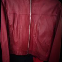 GIUBBOTTO uomo /donnaTG. M  PELLE  BORDEAUX 