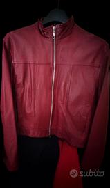 GIUBBOTTO uomo /donnaTG. M  PELLE  BORDEAUX 
