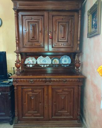 Credenza dei Primi Anni 900 in Legno Noce
