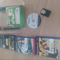 Microfoni 2, 1 memory card e giochi Play Station2