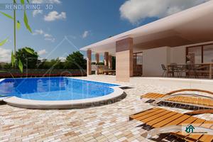 Terreno con progetto per villa con piscina