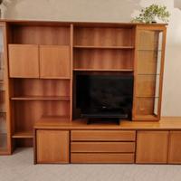 mobile soggiorno massello noce tinta miele