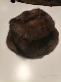 cappello e sciarpa visone