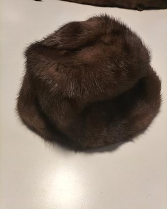 cappello e sciarpa visone