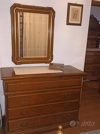 Cassettone o como' in legno massello A90, L 124, P