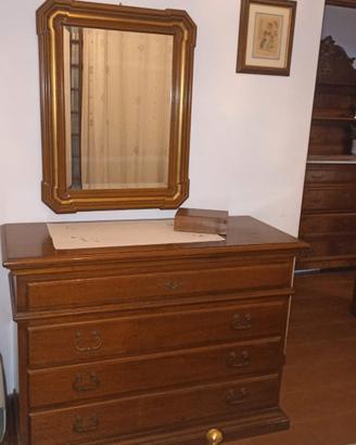 Cassettone o como' in legno massello A90, L 124, P