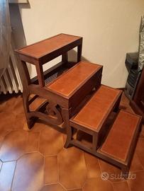 Poltrona a scaletta con paglia di Vienna