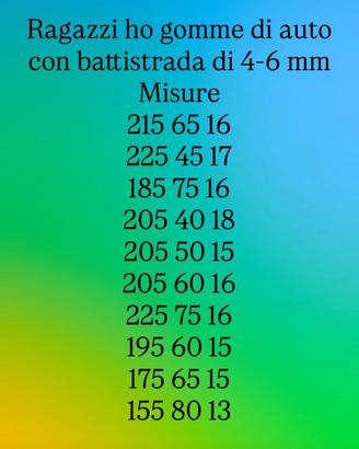 Gomme per auto