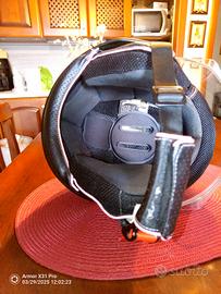 casco modello vintage più occhiali