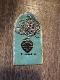 Collana Tiffany cuore grande con catena lunga