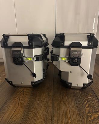 Valigie moto alluminio GIVI 44/40 nuove