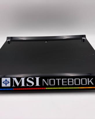 espositore da negozio MSI laptops vintage