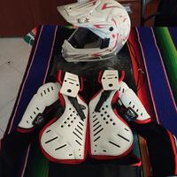 Kit cross enduro ragazzo casco e pettorina