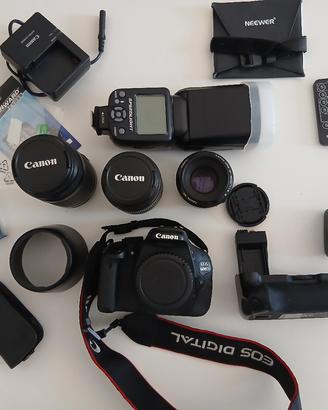 canon eos 600 d Super Kit Completo 3 obiettivi