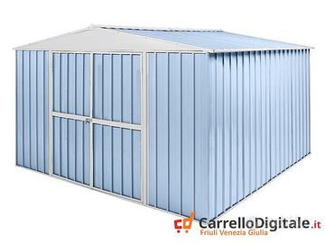 Box in Acciaio da giardino 360x345 cm azzurro