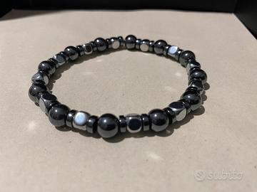 Produzione artiginale Bracciale ematite e acciaio