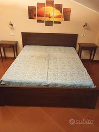 Letto matrimoniale con rete