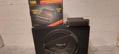 soobwoofer 30 cm Herzt con cassa+amplificatore240W